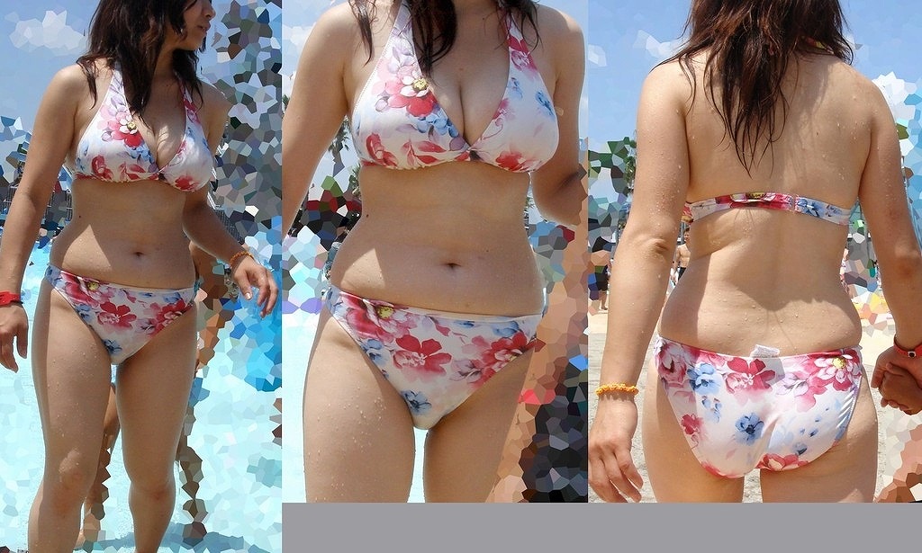今年の夏、見逃した人へ…人妻さんのなまなましい身体つきがエロい！市民プールで撮られた子連れママの水着エロ画像